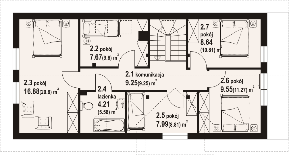 Poddasze projektu Miłowo ag dws
