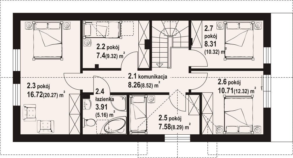 Poddasze projektu Miłowo ag m