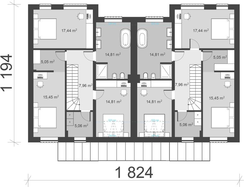 Piętro 1 projektu uA364