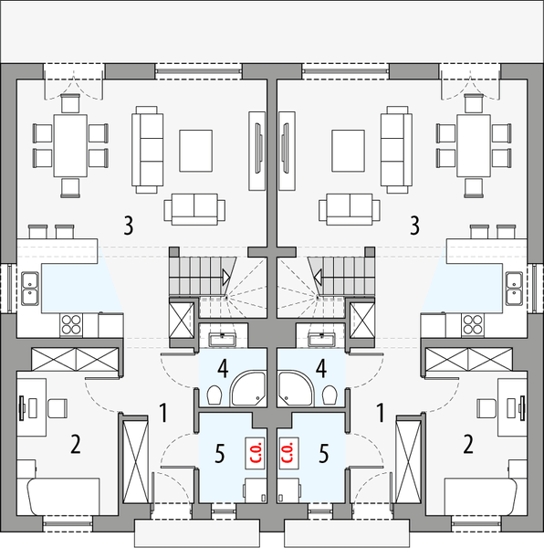 Parter projektu Lidia - dwulokalowy LLL