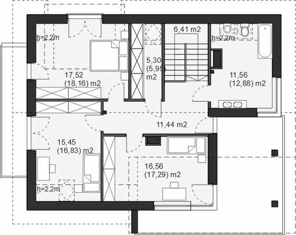 Poddasze projektu DomStudio 11
