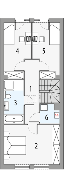 Piętro 1 projektu Julian 2