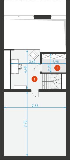 Poddasze projektu Beztroski 1G
