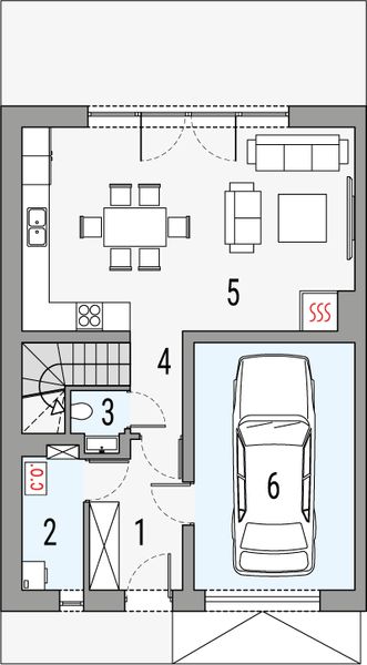 Parter projektu Kalipso 5 - segment lewy