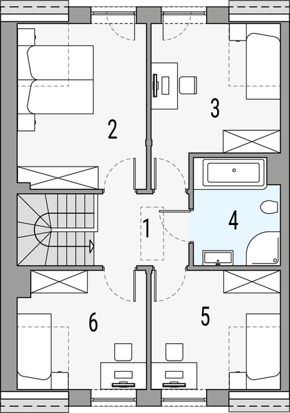 Poddasze projektu Kalipso 4 - segment lewy