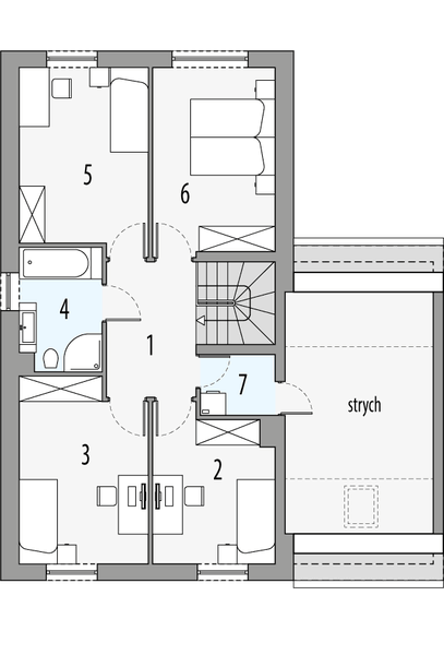 Piętro 1 projektu Malena - segment lewy