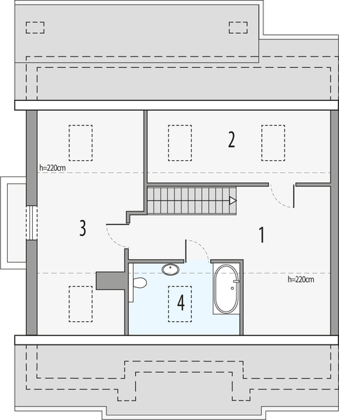 Poddasze projektu Małgosia d - segment lewy