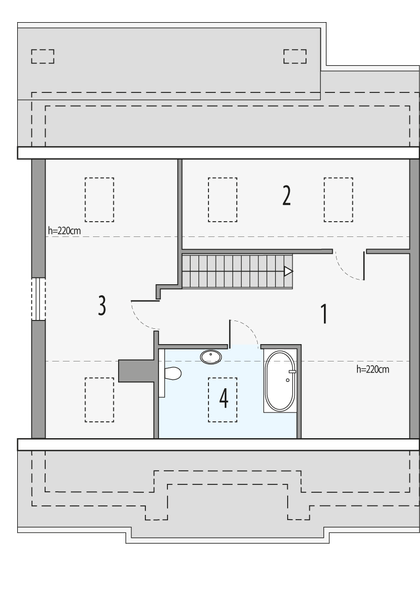 Poddasze projektu Małgosia dd - segment lewy