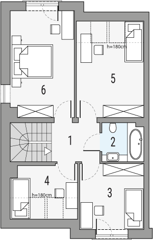 Poddasze projektu Feliks - segment lewy