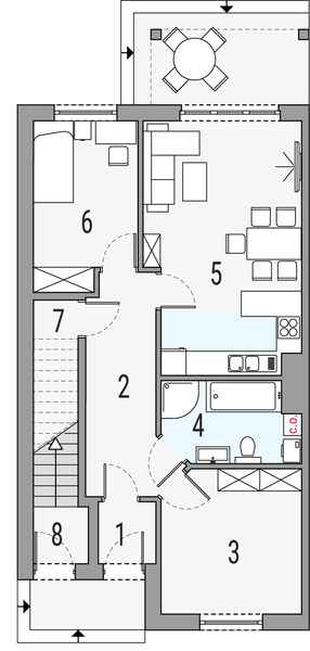 Parter projektu Paweł i gaweł 2c - segment lewy