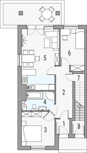Parter projektu Paweł i gaweł 2a - segment lewy