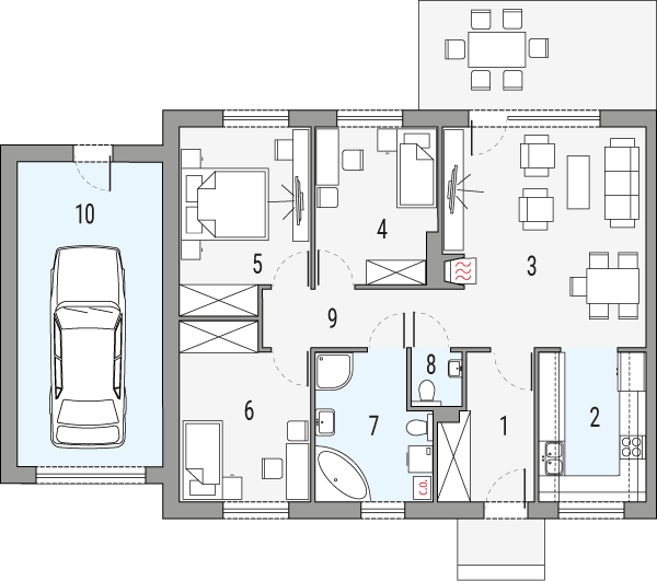 Parter projektu Filip b - segment lewy