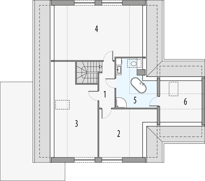 Poddasze projektu Mandalorian b - segment lewy