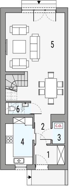 Parter projektu Poezja 2b - segment lewy