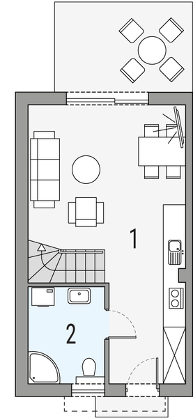Parter projektu Morski 1 - segment lewy