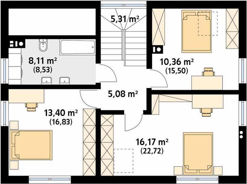 Poddasze projektu Puszek 2 dr-T