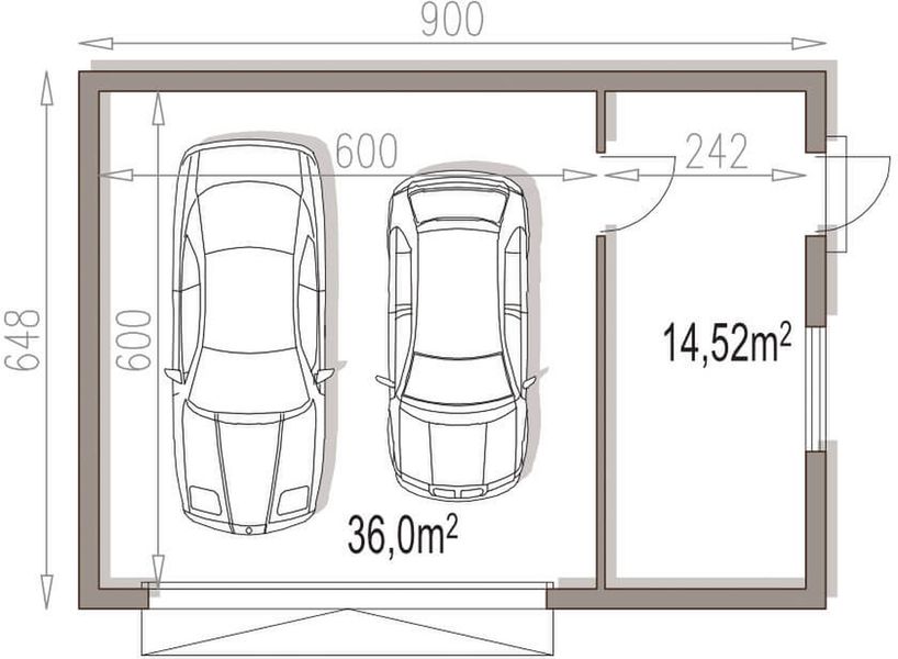 Parter projektu APG 11C budynek gospodarczy
