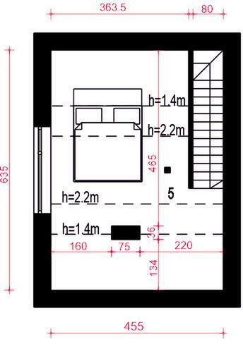 Poddasze projektu Kamyczek bez garażu [B]