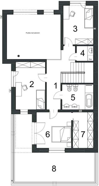 Piętro 1 projektu BK-14 segment