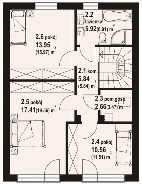 Poddasze projektu Biokowo wyspa m