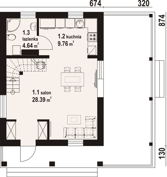 Parter projektu Gajówko 5m