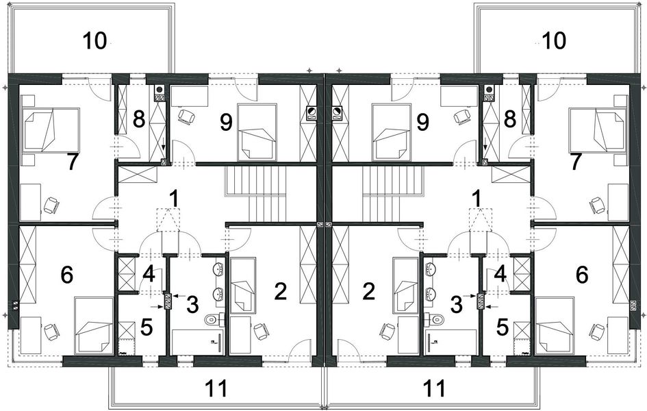 Piętro 1 projektu BK-18