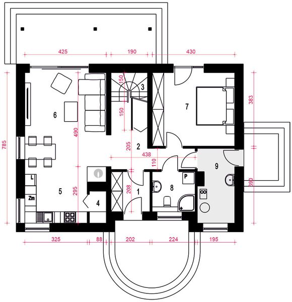 Parter projektu Paprotka bez garażu [B]