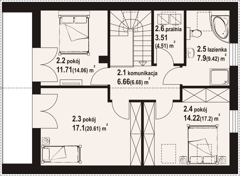 Poddasze projektu Gryfice 31 pcr