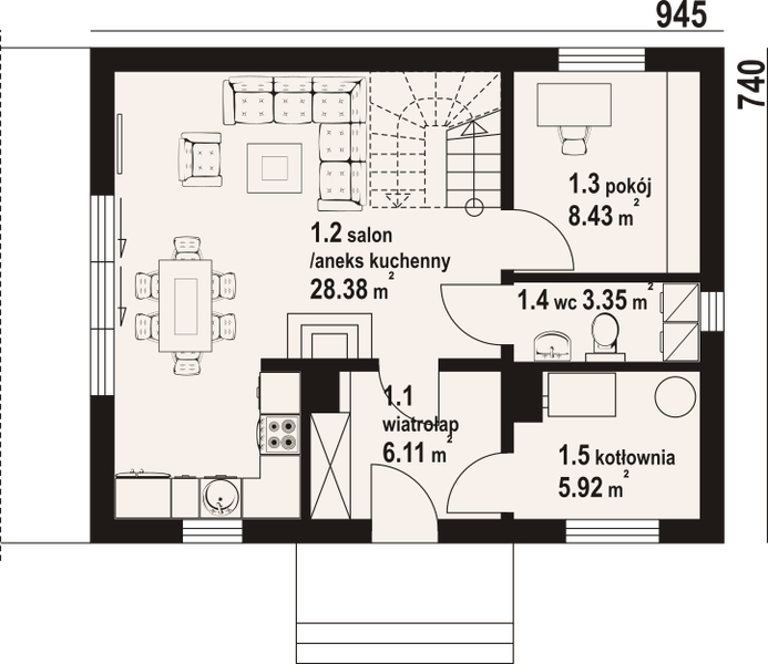 Parter projektu Zawojowo bb 70 dws