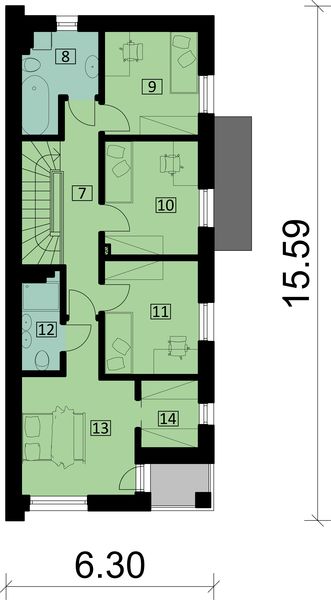 Piętro 1 projektu Ka270 S