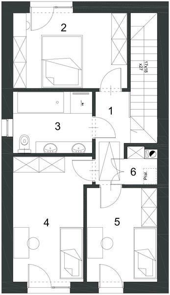 Piętro 1 projektu BK-19 segment