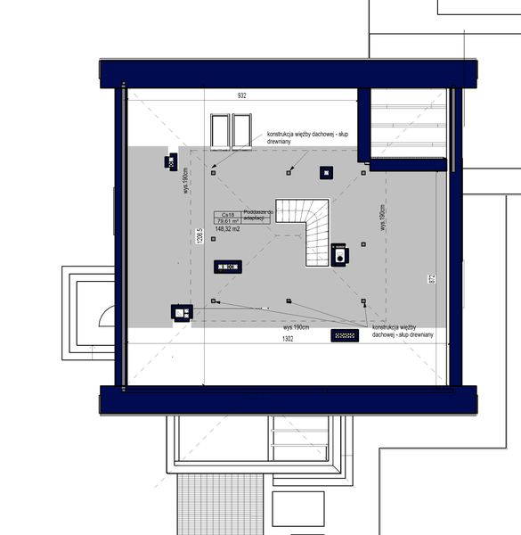 Poddasze projektu Domidea 1w5