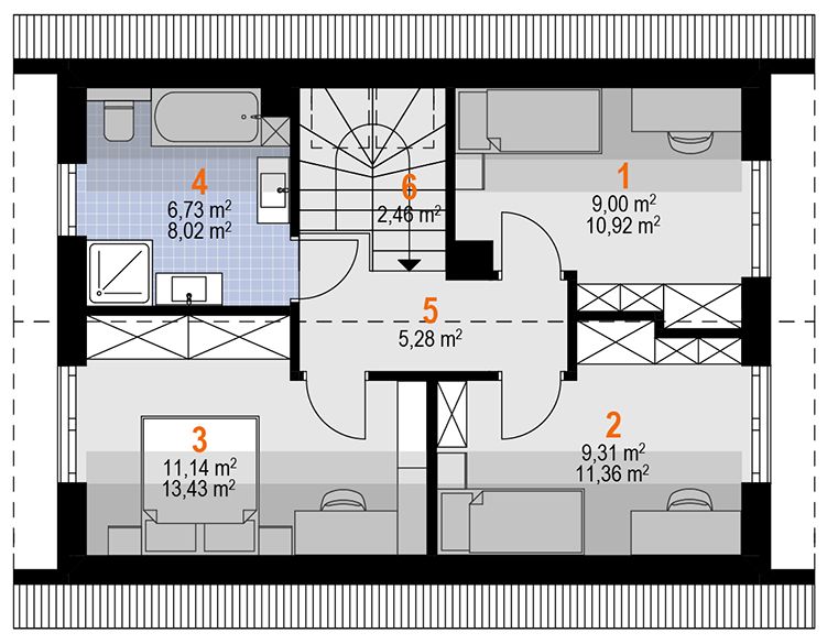 Poddasze projektu Celia Mini (1880)
