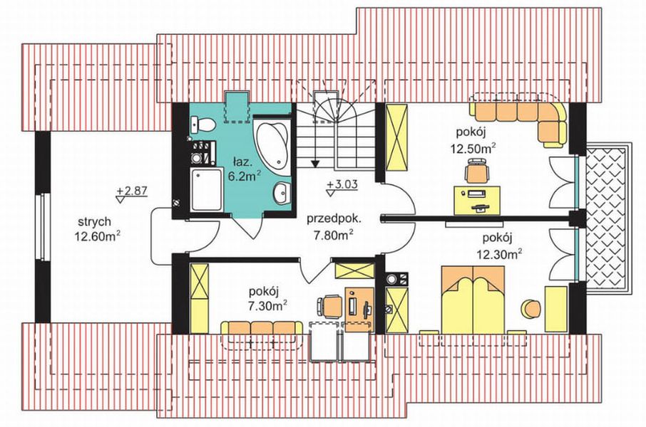 Poddasze projektu BW-03 wariant 11