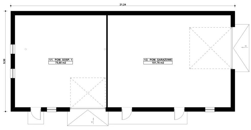 Parter projektu G418 - Budynek gospodarczy