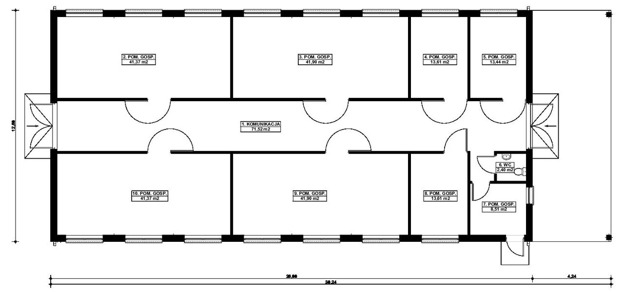 Parter projektu G407 - Budynek gospodarczy
