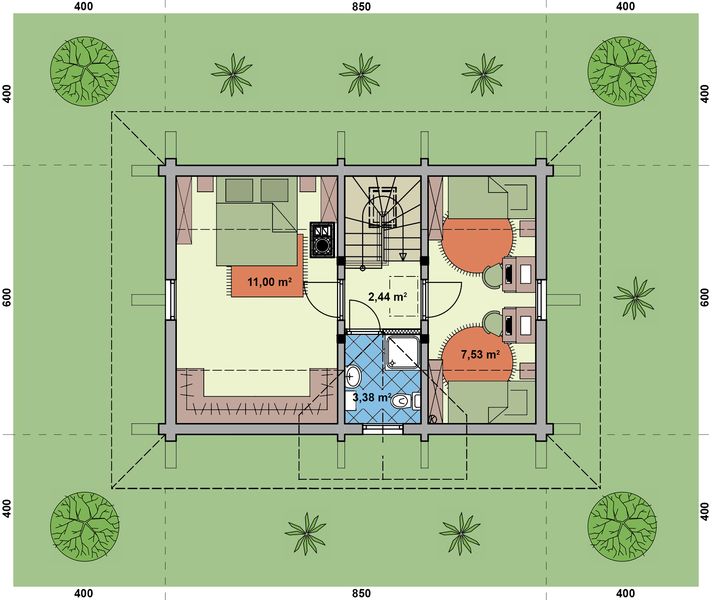 Poddasze projektu L-306 z bali