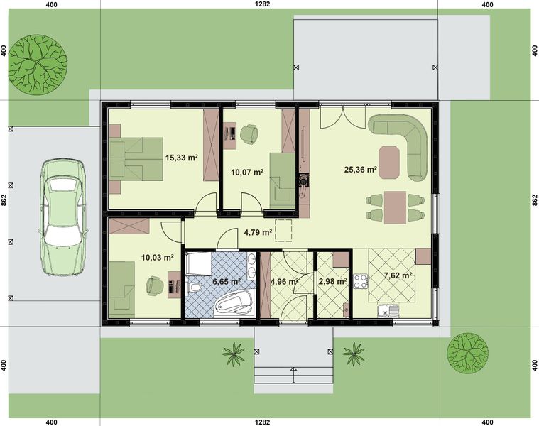 Parter projektu L-312 murowany