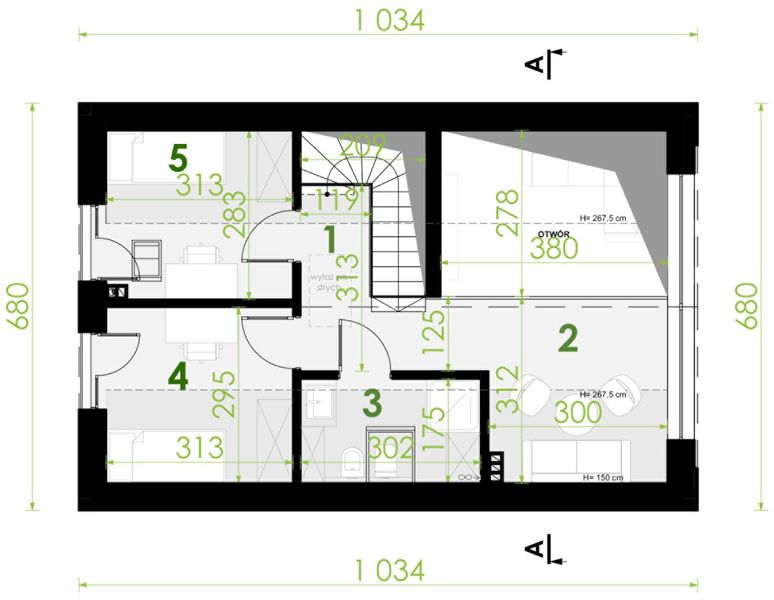Poddasze projektu PióroArchitekci – 29