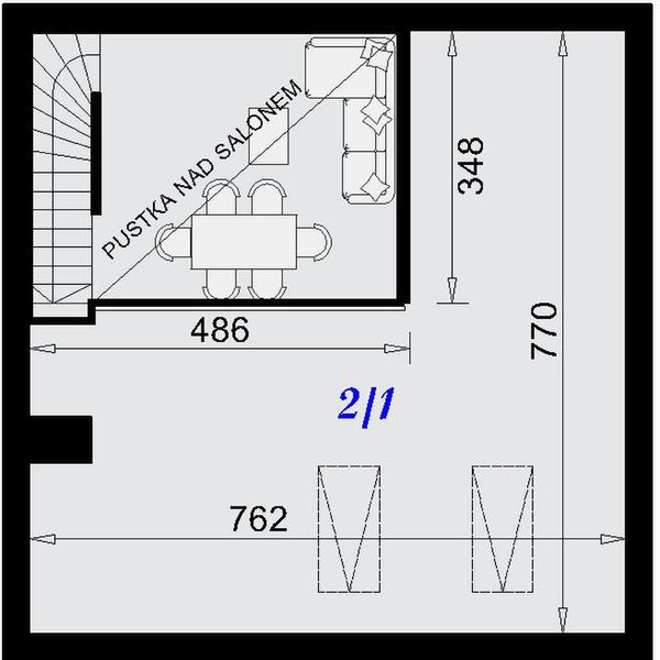 Poddasze projektu Dom Małomiasteczkowy 3