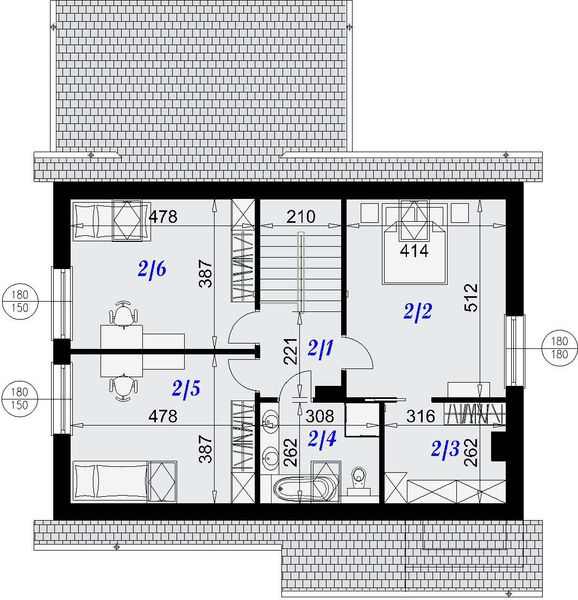 Poddasze projektu Dom nad Angarą