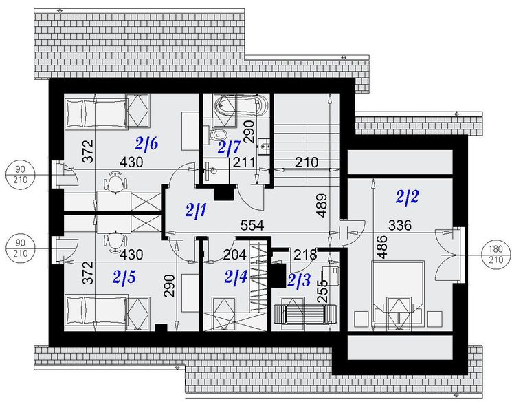 Poddasze projektu Dom nad Padem