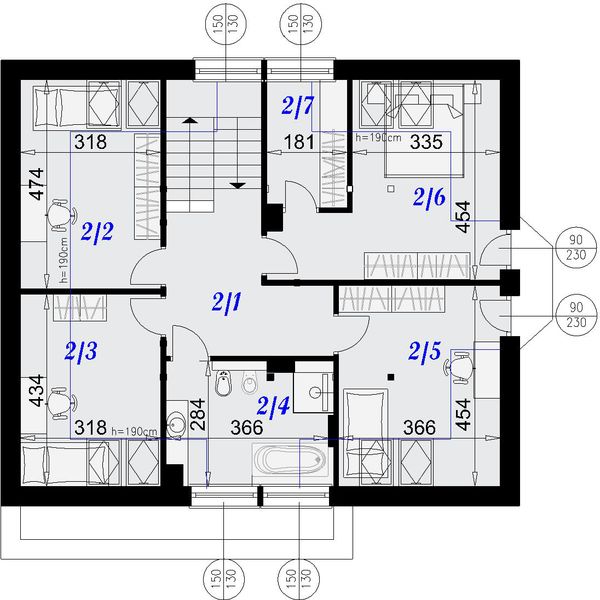 Poddasze projektu Dom nad Sanem