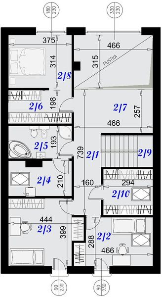 Poddasze projektu Dom Chester 2
