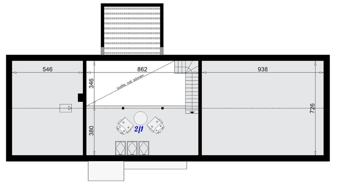 Poddasze projektu Dom Wasilla