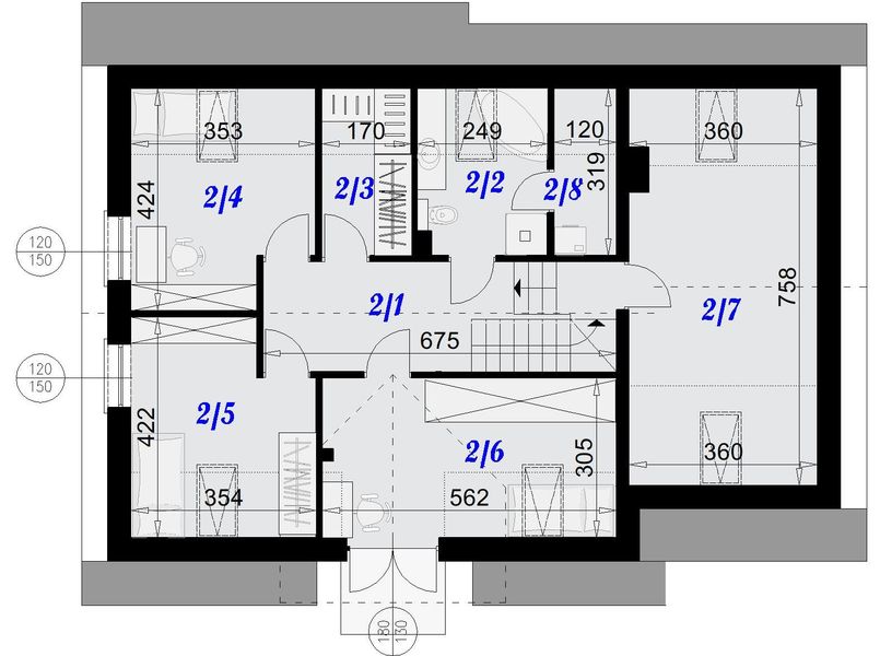 Poddasze projektu Dom nad Strugą