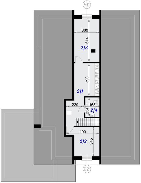 Poddasze projektu Dom Bergamo