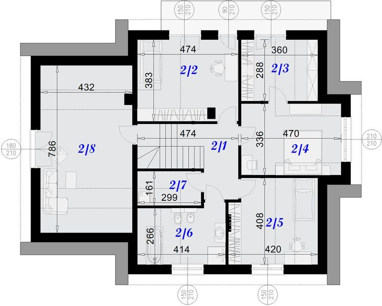 Poddasze projektu Dom nad Nidą