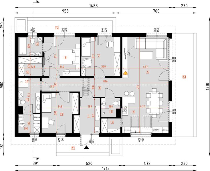 Parter projektu D340 - wersja drewniana