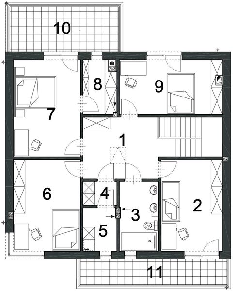 Piętro 1 projektu BK-18 segment